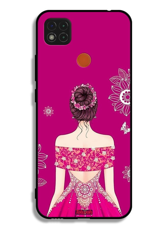 Tolwak Xiaomi Redmi 10A Protective Case Cover Girl And Flowers Art - Image 2