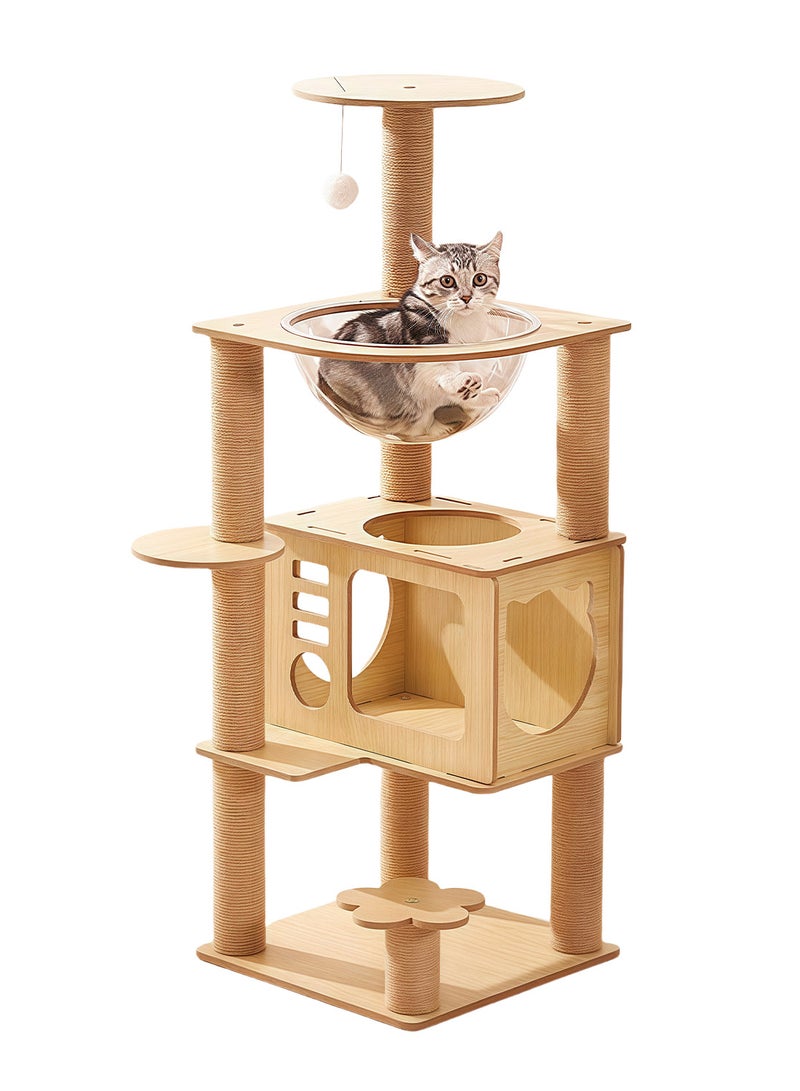 كيدل شجرة القطط، إطار تسلق القطط، عمود خدش القطط، بيت القطط، قطط متعددة - Image 1