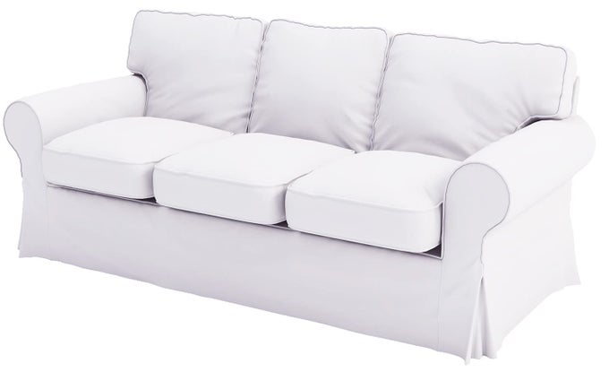 HEAVY COTTON UPPLAND SOFA COVER REPLACEMENT COMPATIBLE FOR IKEA UPPLAND THREE 3 SEAT SOFA SLIPCOVER UPPLAND SOFA WHITE