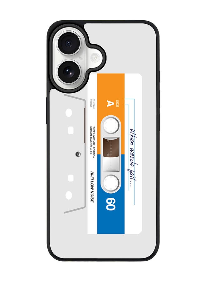 Stylizedd iPhone 17 Case, [Compatible with MagSafe] Slim Magnetic cover Phone Case iPhone 17 -When Words Fail (White Tape) - Image 1