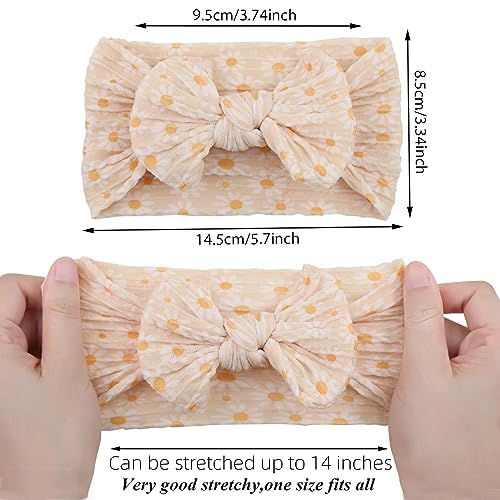 KIDOCHEESE Baby Girls Headbands with Bows Elastics Nylon Hair Bows Hairbands Hair Accessories for Newborn Infant Toddlers Kids - Image 3