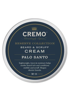 Cremo Beard & Scruff Cream, Palo Santo (Reserve Collection), 4 oz - Soothe Beard Itch, Condition and Offer Light-Hold Styling for Stubble and Scruff (Product Packaging May Vary)