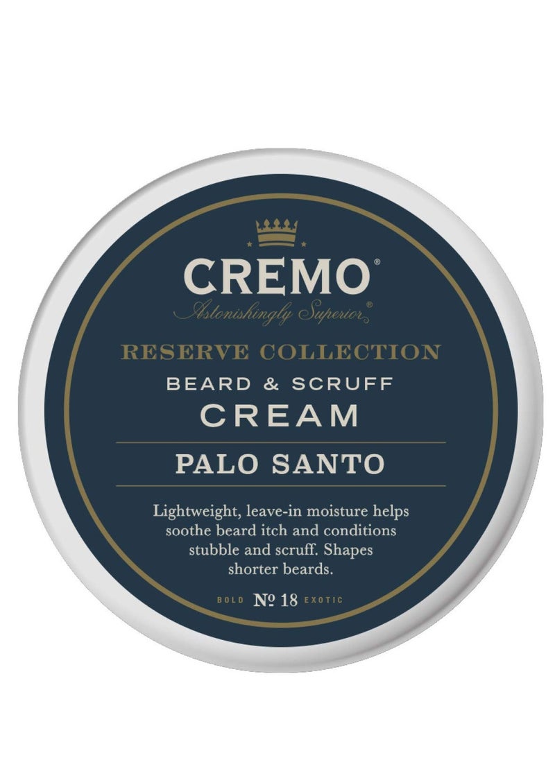 cremo - Cremo Beard & Scruff Cream, Palo Santo (Reserve Collection), 4 oz - Soothe Beard Itch, Condition and Offer Light-Hold Styling for Stubble and Scruff (Product Packaging May Vary) - Image 1