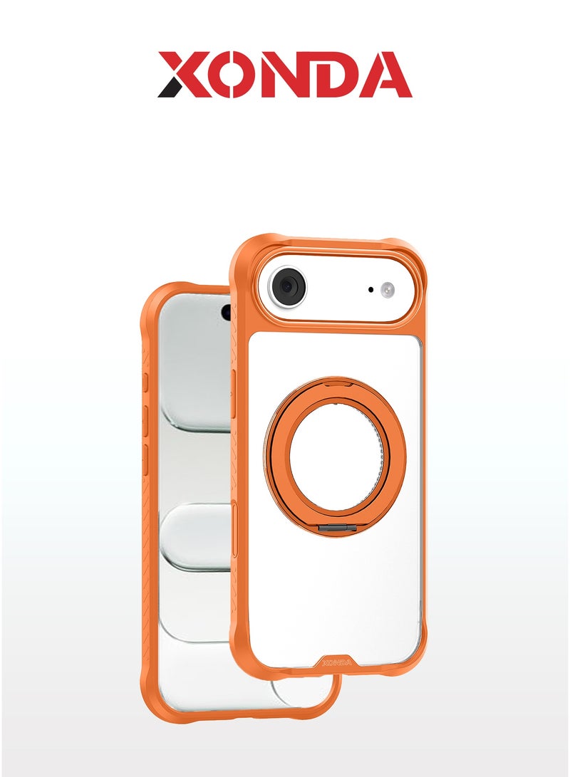Xonda ArmorX iPhone 17 Air MagSafe Case Orange  - 360 Degree Rotating Stand, Military Grade Rugged Protection, Scratch and Shock Resistant, MagSafe Compatible - Image 1