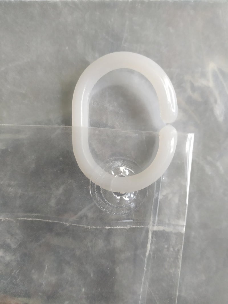 Transparent Curtain PVC for AC Room, Shower Curtain with Rings, 4.5 x 9 Feet, 0.15mm Thickness. Pledge  - Image 4