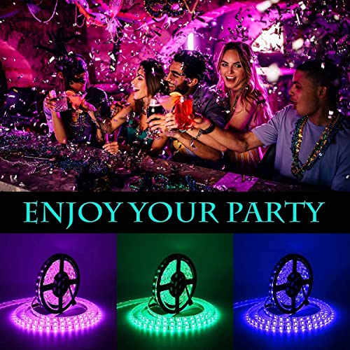 SUPERNIGHT LED Strip Lights, 16.4FT 5M SMD 5050 Waterproof 300LEDs RGB Color Changing Flexible LED Light Strip for Bedroom, TV Back Lighting (Not Include Power) - Image 3