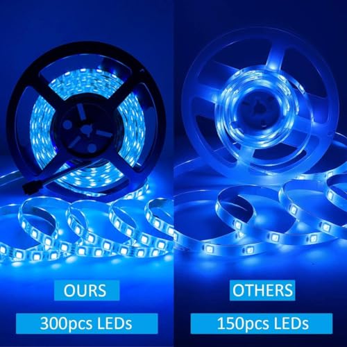 SUPERNIGHT LED Strip Lights, 16.4FT 5M SMD 5050 Waterproof 300LEDs RGB Color Changing Flexible LED Light Strip for Bedroom, TV Back Lighting (Not Include Power) - Image 5