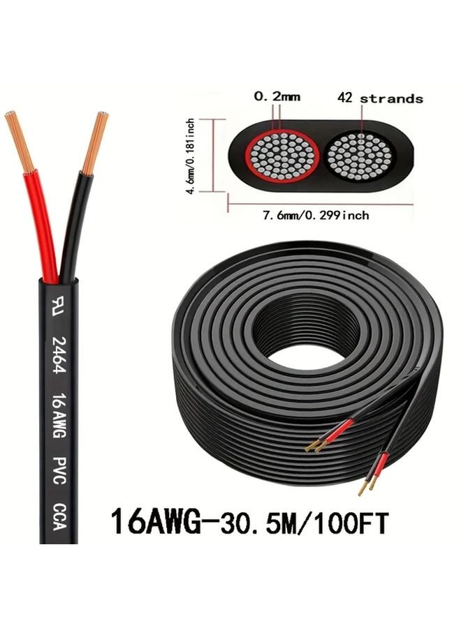 16AWG CCA Twin Core Copper Clad Aluminum Wire 1200 79 Inch For LED Strip Car Speakers - Image 1