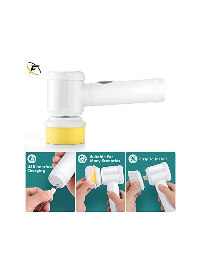 Urban Living Style Living Style Electric Spin Scrubber Rechargeable Cleaning Tools,Grout Brush, Electric Cleaning Brush with 3 Brush Heads, Electric Scrubber Suitable for Bathroom Wall Tiles Floor Bathtub Kitchen  - Image 2