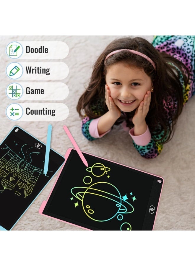 2 Pack Kids Drawing Tablet Colorful LCD Writing Pad with Stylus, Educational Doodle Board Toy, Kids Tablet - Image 3