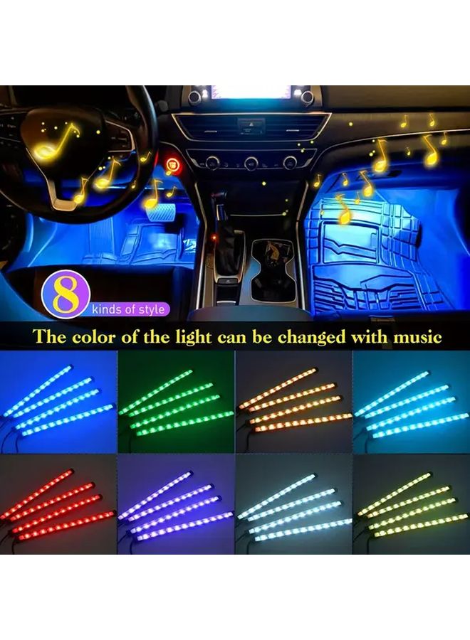 Love Tomorrow Neon LED Ambient Footwell Light Kit RGB Wireless Remote Music Control - Image 2