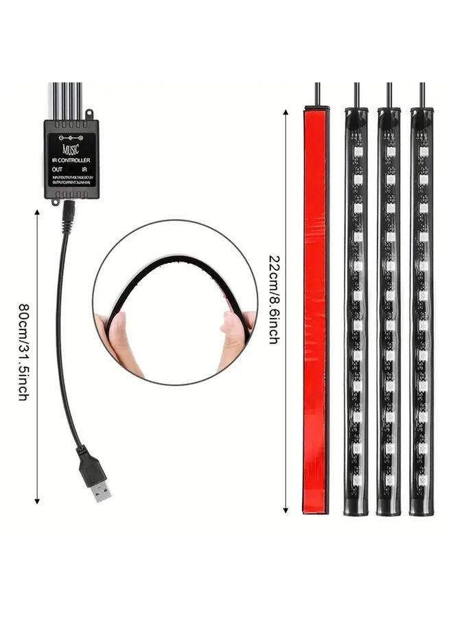 Love Tomorrow Neon LED Ambient Footwell Light Kit RGB Wireless Remote Music Control - Image 5