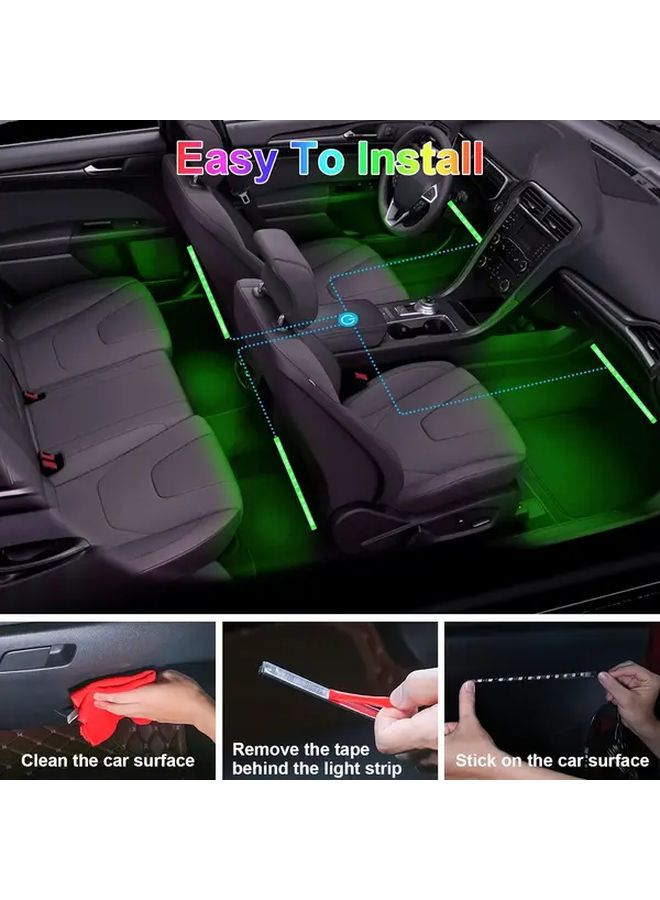 Love Tomorrow Neon LED Ambient Footwell Light Kit RGB Wireless Remote Music Control - Image 4