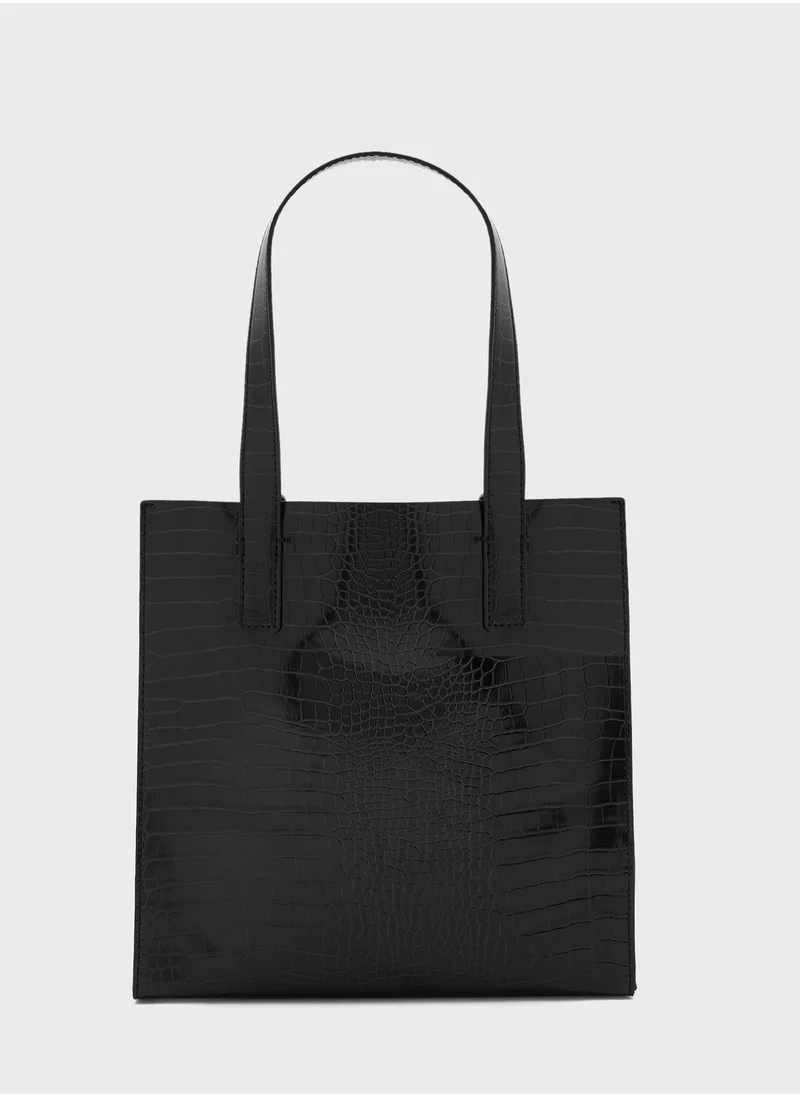 Ted Baker Reptcon Croc Detail Small Icon Tote Bag