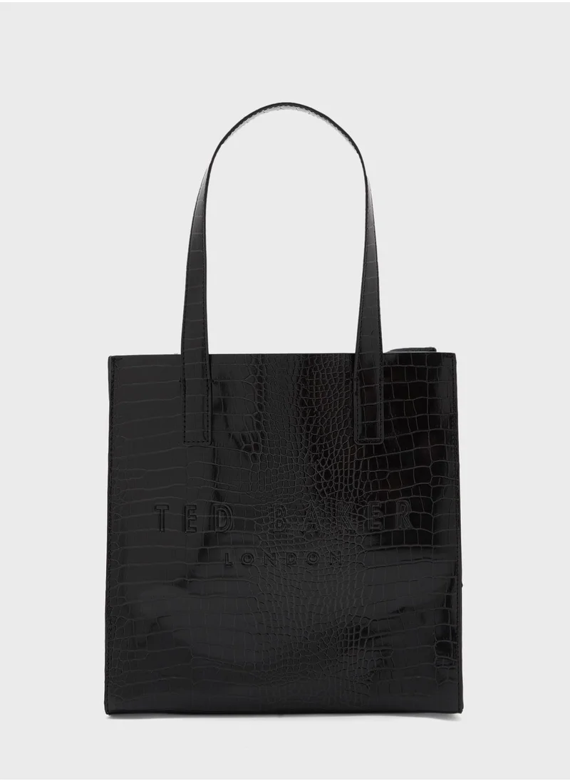 Ted Baker Reptcon Croc Detail Small Icon Tote Bag