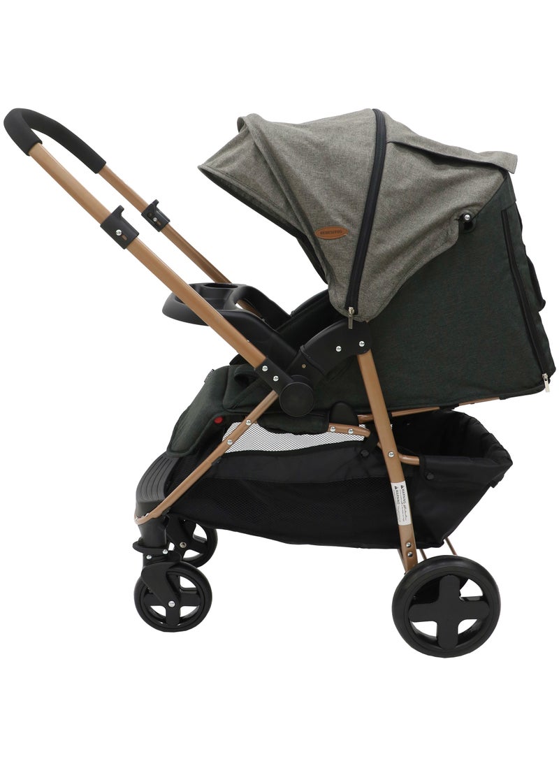 Bebesitos SmoothRide Reversible Stroller with Head Pillow - Grey  - Image 1