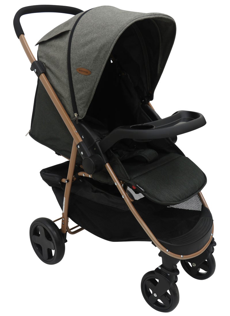 Bebesitos SmoothRide Reversible Stroller with Head Pillow - Grey  - Image 2