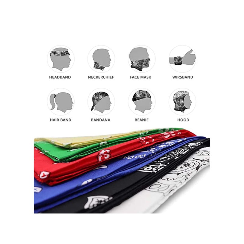 Barakah Bandanas for Men Women, Cotton Paisley Headbands Scarf Cowboy Bandana, Square Bandanas ideal for Hip-Hop Cycling Also as Handkerchief - Image 2