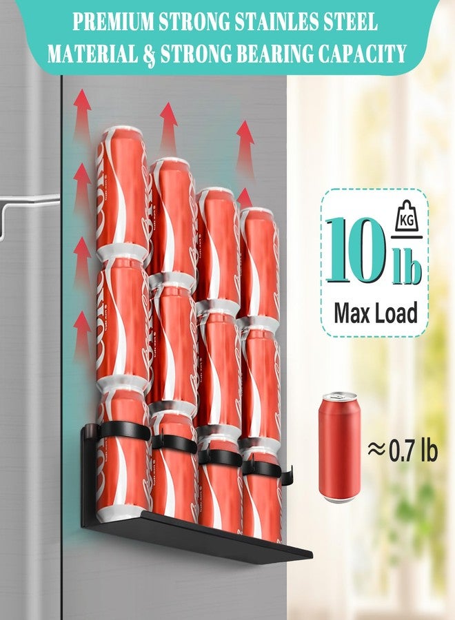 Linidcoud Magnetic Cup Holder for Fridge,8 Cups Water Bottle Organizer for Stanley 30 40 oz with Tumbler Lid Organizer,High Capacity Heavy Duty Kitchen Storage Rack Accessories - Image 4