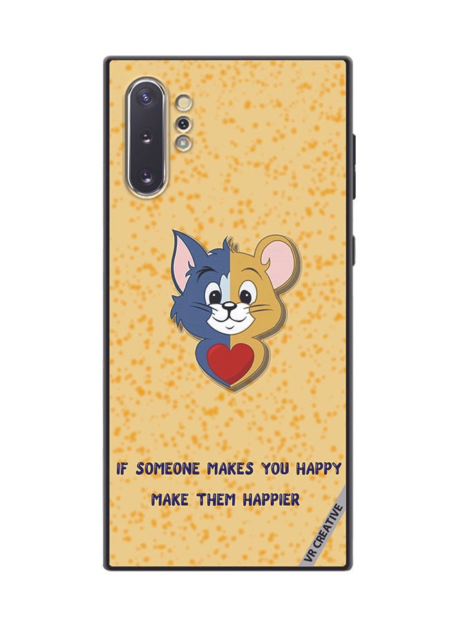 VR CREATIVE غطاء حماية لهاتف سامسونج جالكسي نوت 10 بلس 5G بتصميم توم وجيري متعدد الألوان - Image 1