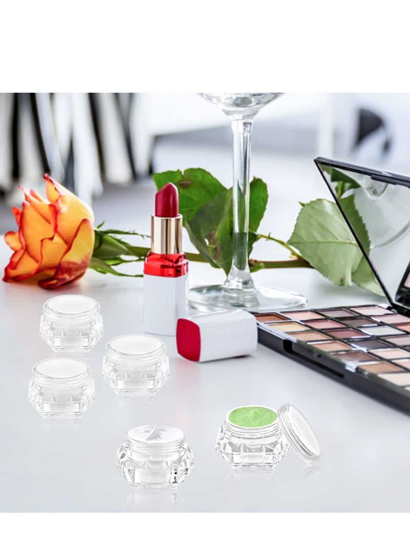 KASTWAVE 15 Pcs 10g Cosmetic Containers Diamond Shape Plastic Pot Jars Empty Travel Makeup Sample Container With Screw Lids For Cream Lotion Lip Balm Eyeshadow Nails Powder, Jewelry, Lotion, Candy, Craft - Image 5