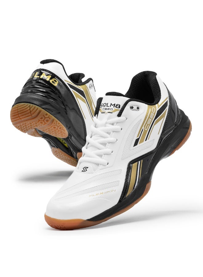 SOLM8 CS50 Lightweight Shoes for Best Suited for Pickleball and Indoor Court Sports | Badminton, Squash, Volleyball, Table Tennis with Non Marking Rubber Sole - Image 3