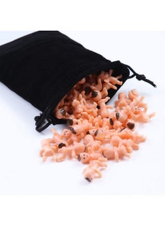 Elcoho 120 Pieces Mini Plastic Baby Favor Supplies With Velvet Bag For Baby Shower Ice Cube Game And Party Decoretions 1 Inch  - Image 4