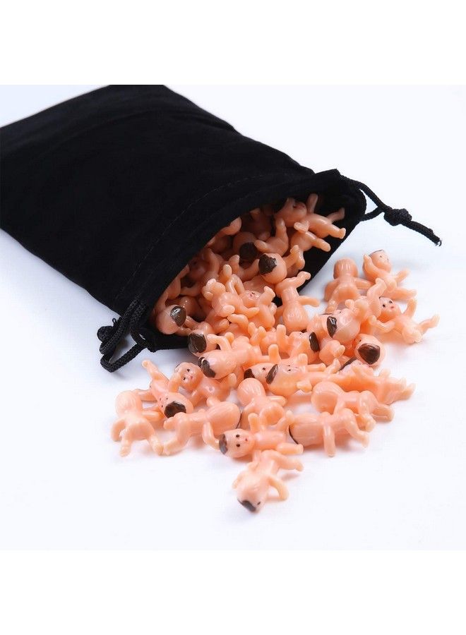 Elcoho 120 Pieces Mini Plastic Baby Favor Supplies With Velvet Bag For Baby Shower Ice Cube Game And Party Decoretions 1 Inch - Image 4