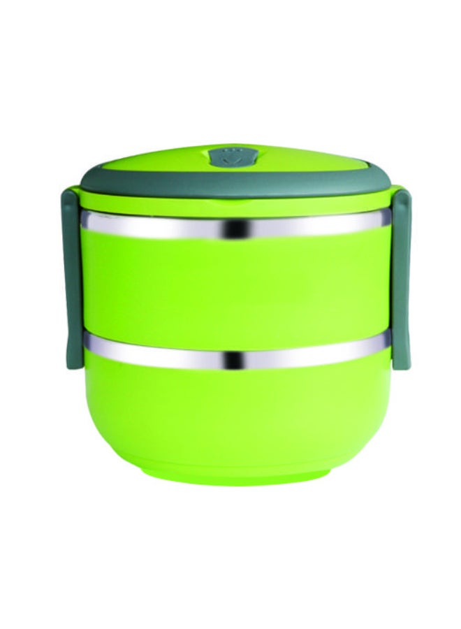 Royalford RF4673 Double Layer Lunch Box - Leak-Proof & Airtight Lid Food Storage Container - High-Quality Stainless Steel Inner, Non-Toxic and Extended Fastening Lid Design - Portable & Dishwasher Safe Multicolor 1.8Liters - Image 4