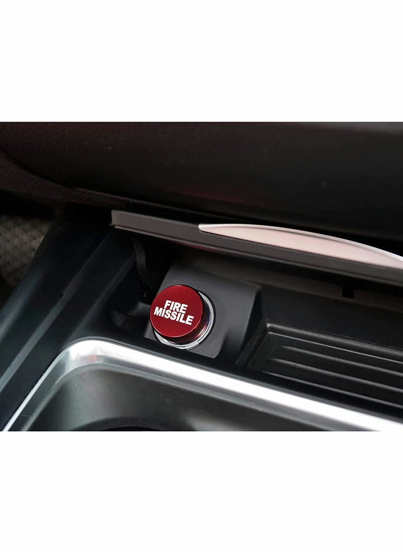 SYOSI - Car Ci gar ett e Lighter Plug Cover Aluminum for Eject Fire Missile Fits Most Automotive Vehicles Boats with Standard 12 Volt Power Source Dustproof Port Outlet Red 2pcs - Image 1