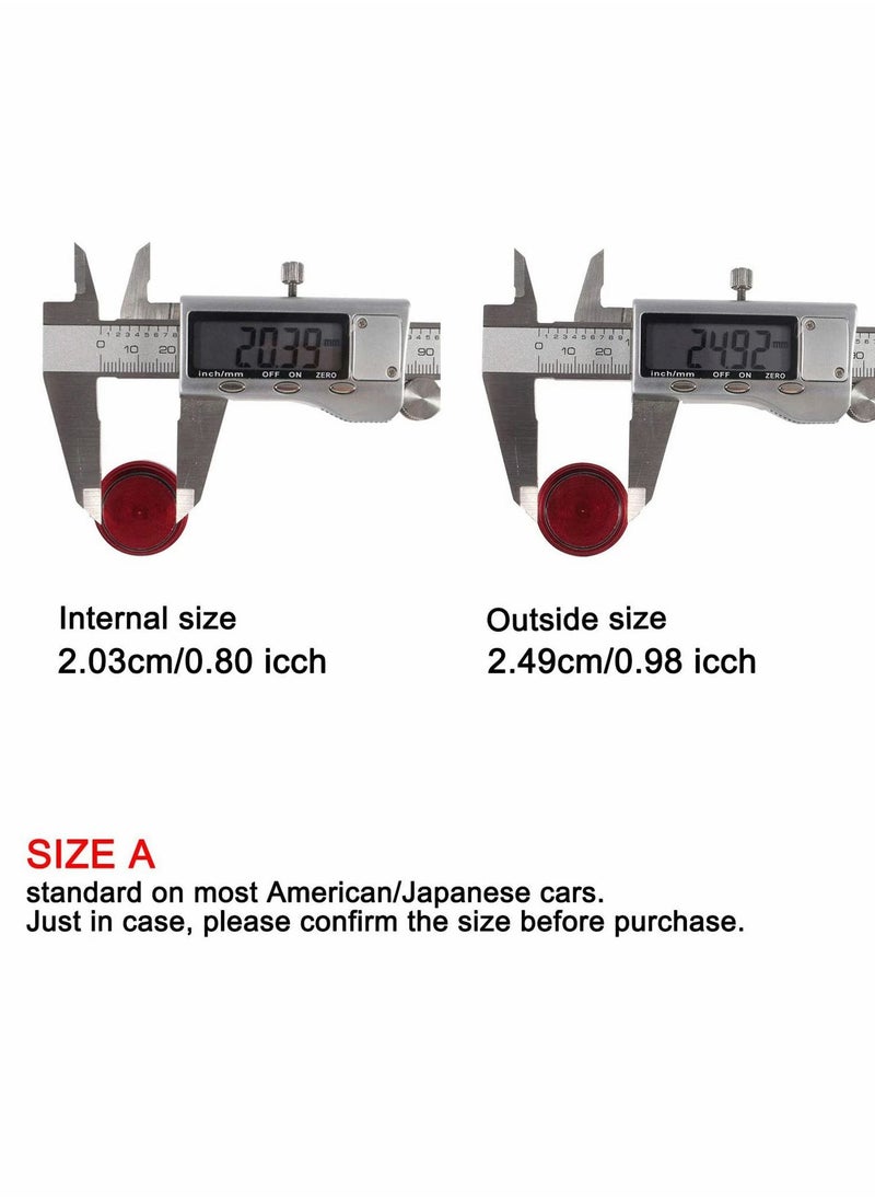 SYOSI - Car Ci gar ett e Lighter Plug Cover Aluminum for Eject Fire Missile Fits Most Automotive Vehicles Boats with Standard 12 Volt Power Source Dustproof Port Outlet Red 2pcs - Image 1