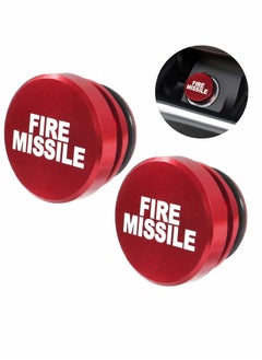 Car Ci gar ett e Lighter Plug Cover Aluminum for Eject Fire Missile Fits Most Automotive Vehicles Boats with Standard 12 Volt Power Source Dustproof Port Outlet Red 2pcs