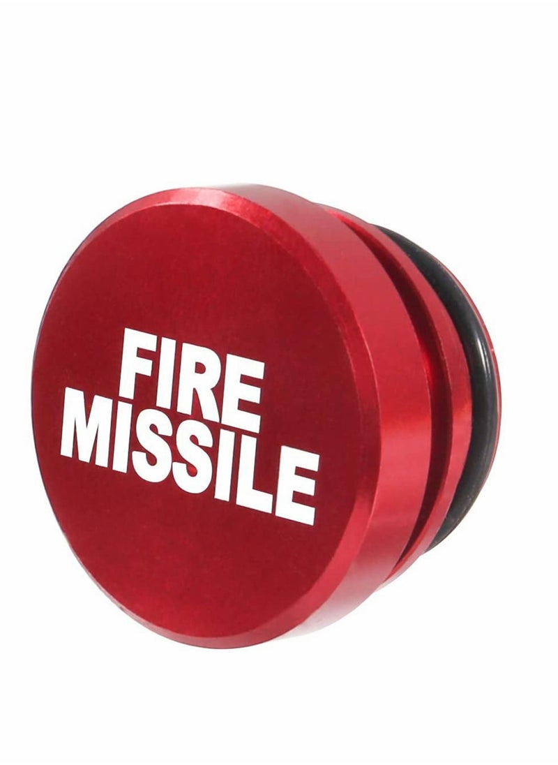 SYOSI - Car Ci gar ett e Lighter Plug Cover Aluminum for Eject Fire Missile Fits Most Automotive Vehicles Boats with Standard 12 Volt Power Source Dustproof Port Outlet Red 2pcs - Image 1