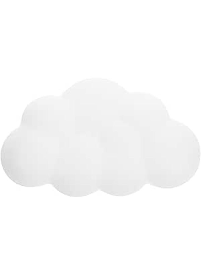 Ergonomic Memory Foam Mouse Wrist Rest Pad White Small Puff Shape for Office Typing and Gaming - Image 1