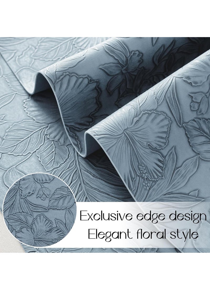 Vparty Vinyl Placemats Set of 4 Heat Resistant Waterproof Oilproof Wipeable Anti Slip Faux Leather Vinyl Table Mats for Kitchen Dining Party Outdoor  - Image 5
