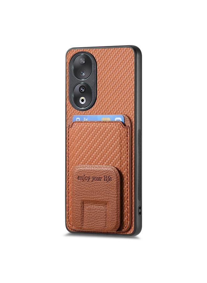 S-TOP Case For Honor X7 Carbon Fiber Card Bag Fold Stand Phone Case - Image 2