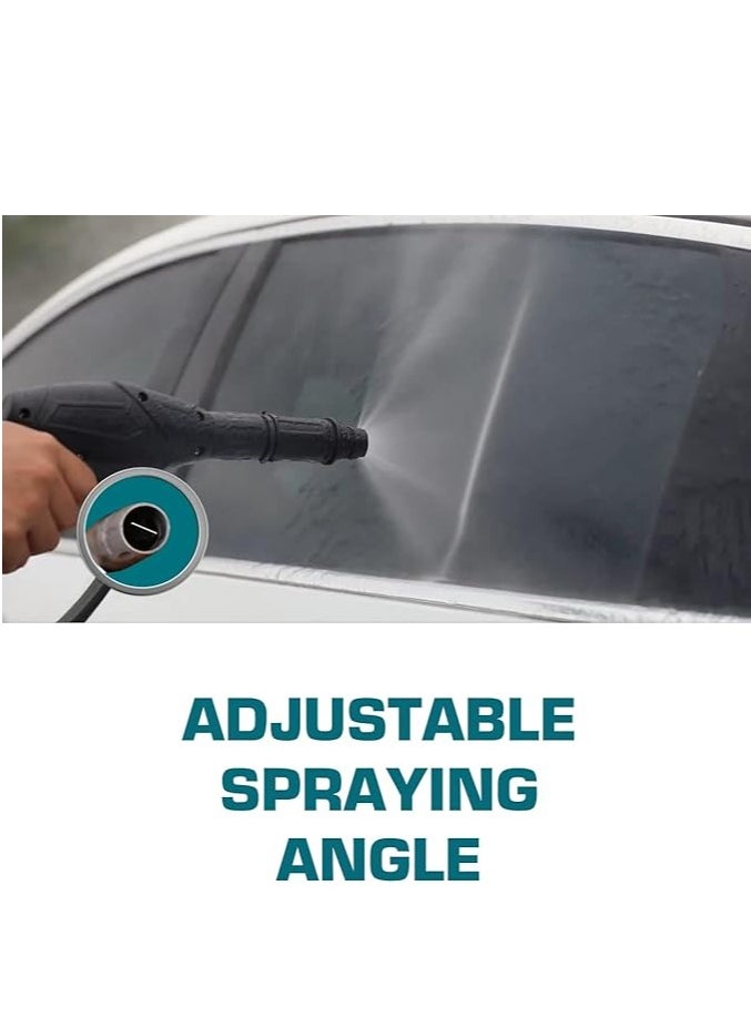 TOTAL Super Total Electric High-Pressure Washer 1500W - TGT11236 - 100Bar Pressure, 8m Metal Hose & Spray Gun Included| for Efficient Cleaning Cars, Home & Garden  - Image 4