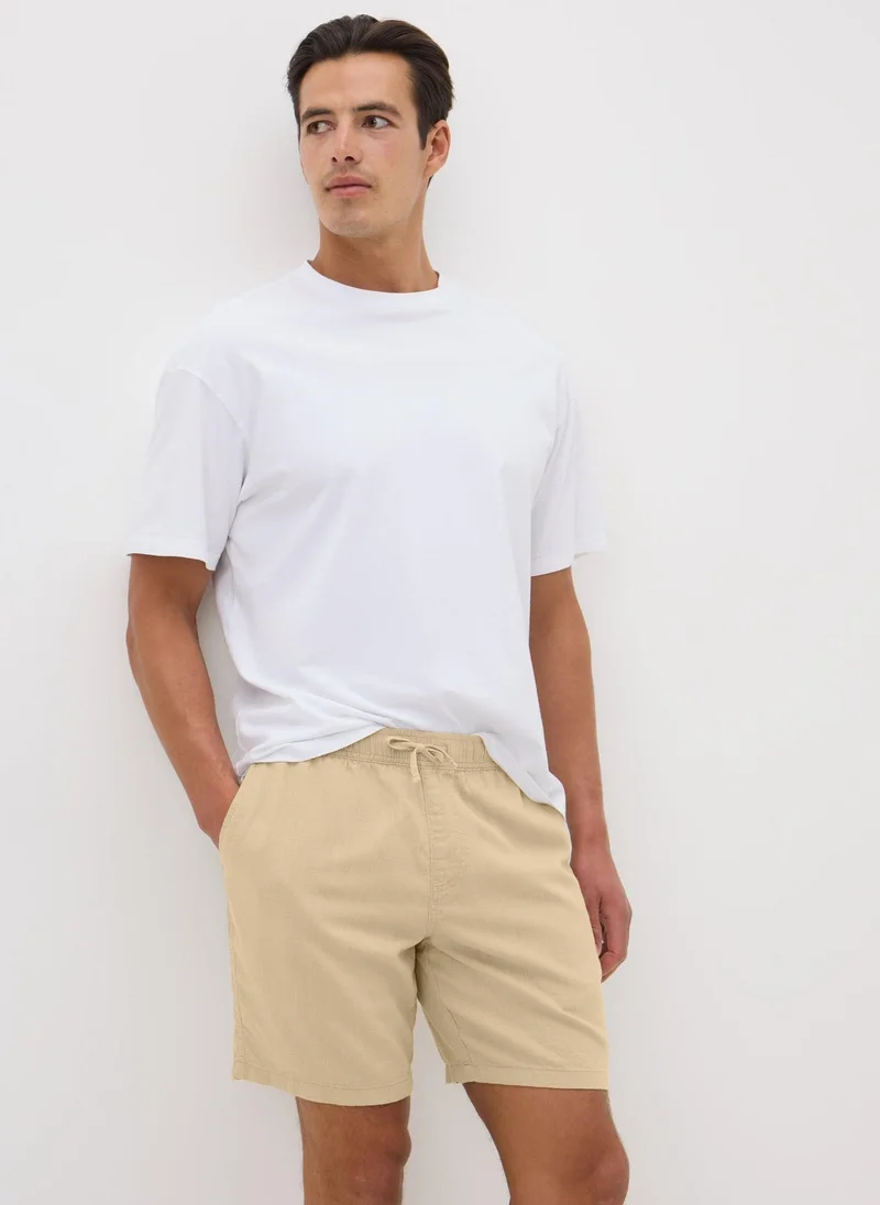 Matalan Stone Linen Drawcord Shorts