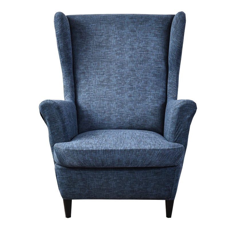 KRFOONN Wingback Chair Covers Slipcovers 2 Piece Stretch Wing Chair Covers Spandex Slipcovers Wingback Sofa Covers Armchair Covers NonSlip Furniture Protector 04