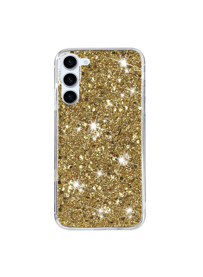 S-TOP Case For Samsung Galaxy S24+ 5G Transparent Frame Glitter Powder TPU Phone Case - Image 1
