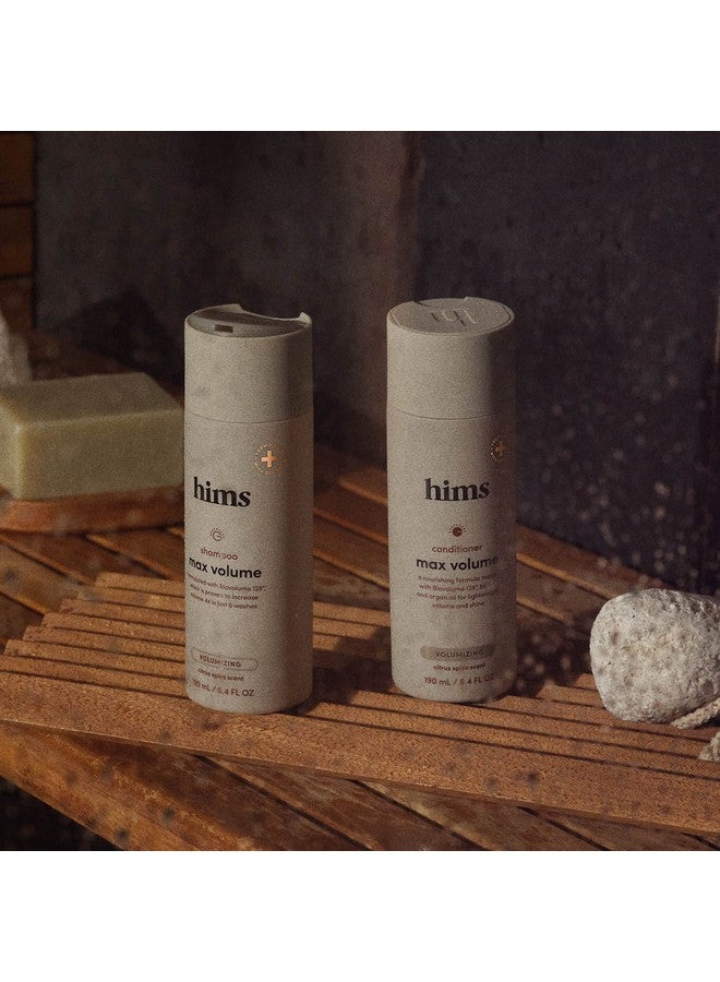 HIMS & HERS Hims Max Volume Shampoo & Conditioner Pack - Volumizing Shampoo and Conditioner for Men - Citrus Spice - Men's Natural Shampoo & Conditioner - 2 x 6.4 fl oz Bottles - Image 5
