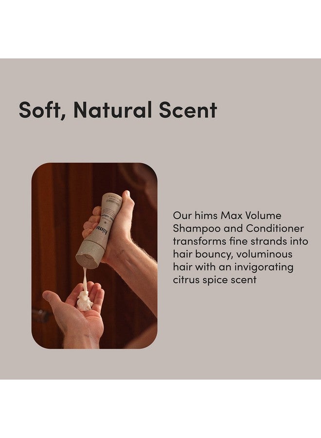 HIMS & HERS Hims Max Volume Shampoo & Conditioner Pack - Volumizing Shampoo and Conditioner for Men - Citrus Spice - Men's Natural Shampoo & Conditioner - 2 x 6.4 fl oz Bottles - Image 4