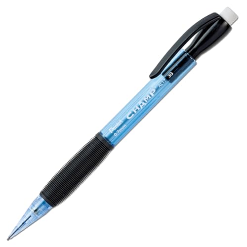Pentel AL17C Champ Mechanical Pencil, 0.7 mm, Blue Barrel, Dozen - Image 2