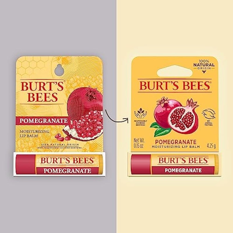 Burt's Bees Burts Bees Pomegranate Moisturizing Lip Balm, 0.15 oz - Image 2