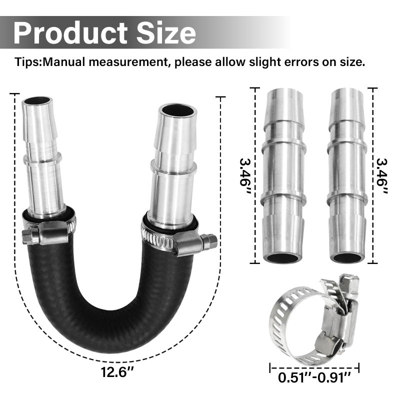 NIULPFZTK Engine Heater Core Flush Kit with 58 34 Hose for Most Common Heater Hoses - Image 4