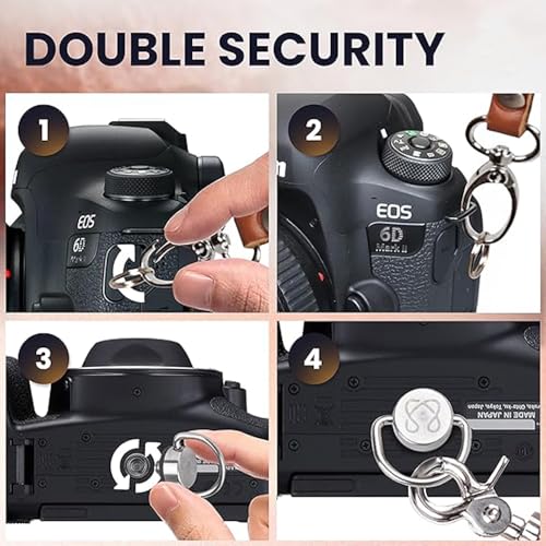 coku Dual Camera Leather Strap Adjustable DSLR/SLR Camera Belt Dual Shoulder Camera Harness Accessories for Two Cameras Multi Camera Gear for Photographers |Quick Release, Universal Fit (Tan) - Image 4
