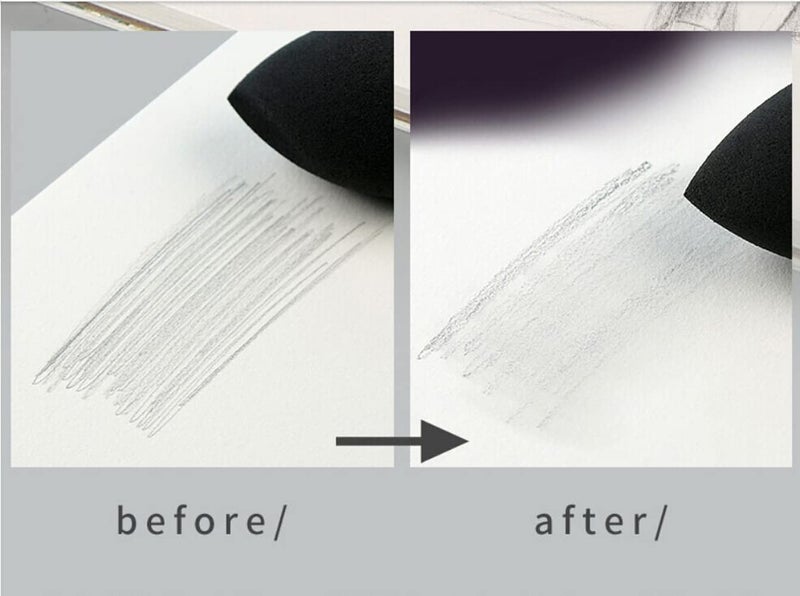 Starsouce 3Pcs Artist Blending Sponge Pen Washable Sketch Rubbing Sponge Brush Reusable Drawing Art Blenders Tools for Artist Professional Kids Student Sketch Drawing Correcting Lightening and Highlight - Image 4