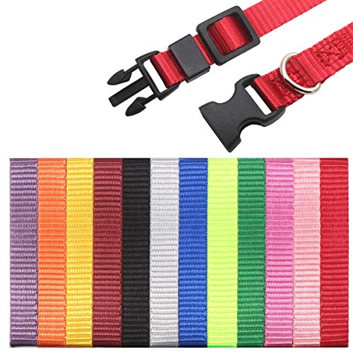 YOY 12 pcs/Set Soft Nylon Puppy Whelping ID Collars - Adjustable Breakaway Litter Collars Baby Dog ID Bands Pet Identification for Breeders with Record Keeping Charts, Neck 8.5" - 13.5" - Image 3