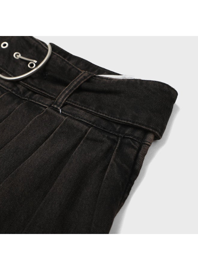 Zara breathable Cotton Fashion Sweet & Edgy Versatile Waist-cinching Anti-peek Pleated Skirt - Image 5