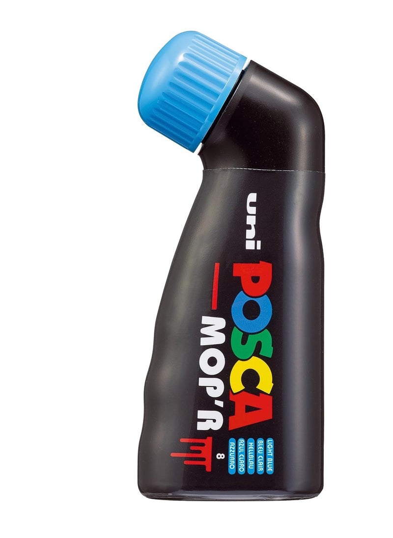 POSCA - Uni Mitsubishi Pencil - MOP'R Marker - Round Tip XXL 3-19 mm - Ergonomic Shape, Semi-Rigid Body - Water-Based Paint Marker - All Holder - Light Blue